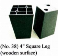 2 UNITS OF 1" / 2" / 4" Square Leg Sofa Leg Divan Bedframe Leg Cabinet Leg Sofa Kaki Katil Kaki Alma