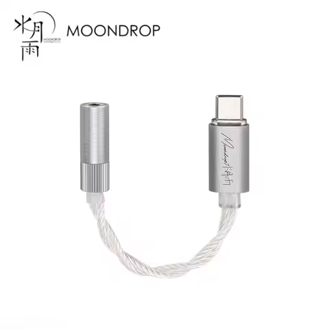 MOONDROP ECHO-A High-Resolution Type C to 3.5mm Adapter cable Single-Ended Portable DAC/AMP USB-C De