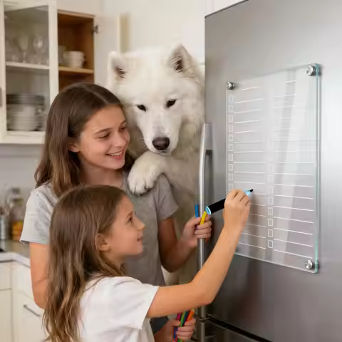 Magnetic Dry Erase Board for Fridge Small Dry Erase Memo Message Planner Board for Kitchen Office Ho