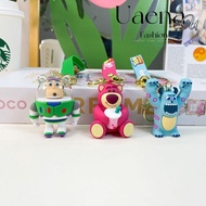 UAENAU Anime Keychain, Judi Strawberry Bear Cartoon Doll Keyring, Gift Buzz Lightyear Stitch Variety