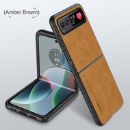 Da cừu non sang trọng bìa cho Motorola RAZR 40 Moto razr40 2023 chống sốc da cừu nhựa cứng vỏ điện t