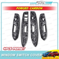 Perodua Myvi gen3 2018 - 2024 Car Window Switch Panel Frame Cover Garnish Accessories Glossy Black C