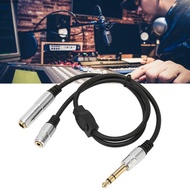 CLEIGHTEENCY 1 Split in 2 Sound Cable, Flexible 0.5m / 1.6ft 6.35mm Male to 6.35mm 3.5mm Female, Dur