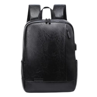Tas Ransel Kulit Laptop Backpack Waterproof distro bagpack gendong pria wanita sekolah bahan Pu Leat