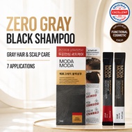 MODAMODA Zero Gray Black Shampoo 6ml x 7 – Gray Hair Darkening & Hair Loss Care | DAISO Korea