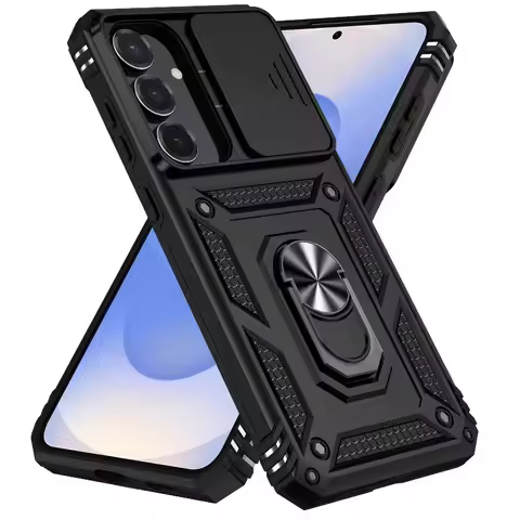 Suporte rotativo lente da câmera slide caso armadura de grau militar para samsung A27 A57 A26 A56 A0
