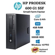 HP Prodesk G1 600 SFF/i5-4570/4GB RAM/500GB HDD/Windows 10 Pro/Home / Office Desktop/PC Computer (Us