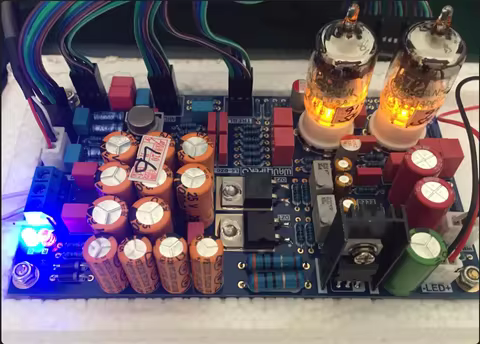 GHXAMP L6 Hi-Fi GE5725 Tube Preamplifier Tone Board Iron Sealed Op-Amp Warm Tube Sound with Servo Po