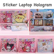 CUTE CHARACTER HOLOGRAM LAPTOP STICKER with CUTE CHARACTER STICKER image