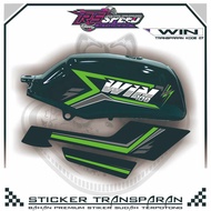WIN Striping Variations of TRANSPARENT WIN Stickers CODE F.07 PREMIUM MATERIAL