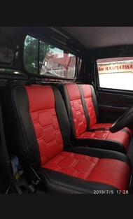 Sarung jok mobil DFSK supercab motif terbaru bonus sarung stir