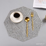 QM🍡Nordic Tableware Mat Western StylepvcDining Mat Insulation Marble Dining Table Cushion Home Anti-Scald and Waterproof