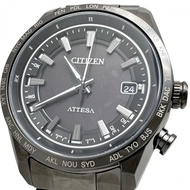 西鐵城 Attesa ACT 系列光動能腕錶 CB0285-63E/H145-007JD03 HAKUTO-R 聯名款，鈦金屬，太陽能驅動，電波校時，黑色錶盤/黑色錶帶，男士款 [二手]