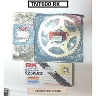 TNT600/TRK502/TNT300 RK SPROCKET SET WITH RK ORING CHAIN 525 (14/42/43/44/46)