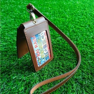 Latest Double Flip Magnet Holder leather Id Card name tag