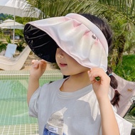 [Ready Stock] New Style Sun Hat Children Sunscreen Sun Hat Sun Hat Female Adult Topless Sun Hat Sun 