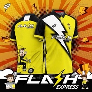 [พร้อมส่ง] เสื้อโปโลแขนสั้น ลาย Lawa Bakhang Jersi Flash Express ขนาดใหญ่ 2024