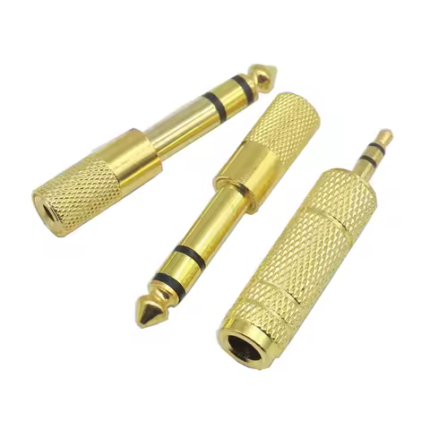 【4-1PCS】6.5mm Female to 3.5mm Male Jack 3.5 Female to 6.35mm Male Plug Mono Audio Microphone Adapter