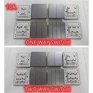 10A SWITCH SOCKET (GREY) OUTLET PLUG ‖ 1/ 2/ 3/ 4 BUTTON 1 WAY 2 WAY SUIS LAMPU SUIS KIPAS RUMAH SCH