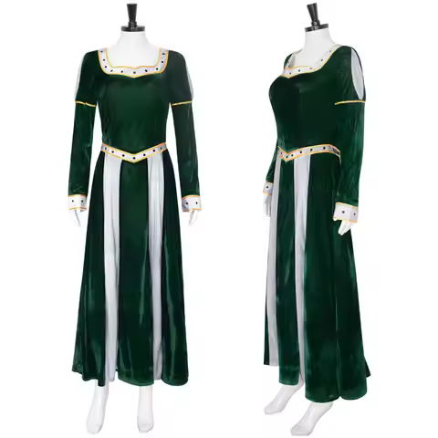 Halloween Princess Fiona Cosplay Costume Green Dresses Woman Halloween Carnival Cosplay Fiona Custom