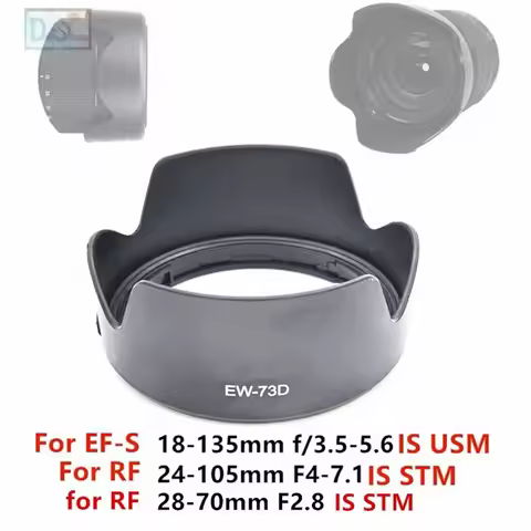Lens Hood replace EW-73D EW73D for Canon EF-S 18-135mm f/3.5-5.6 IS USM / RF 28-70mm F2.8 / RF 24-10