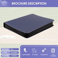 Trading Card Binder 9 Pockets Baseball Card Binder Sleeves with Zipper Card Case for Game/Football/B