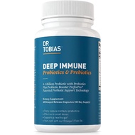 Dr. Tobias Deep Immune 60 Capsules Probiotics &amp; Prebiotics, 4.4 Billion CFU Probiotics for Women &amp; Men, Supports Digestive Health, Gut Immune Function, Nutrient Absorption