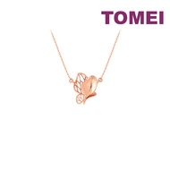 TOMEI Rouge Collection Butterfly Necklace, Rose Gold 750