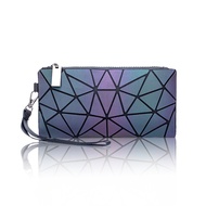 Long Ladies Wallet Multi-Card Slot Luminous Geometric Wallet Large Capacity Creative Clutch Wallet W