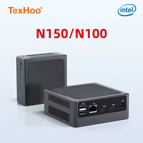 TexHoo Mini PC Intel N150 N100 N95 Supports up to 16GB DDR4 512GB SSD Dual HDMI Desktop Gaming Compu