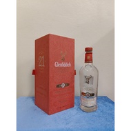 Empty Bottle + Genuine Box Rare Model Glenfiddich 21 Years Old Outstanding Red