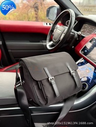 P Brand New Mens Bag Genuine Leather Small Square Bag Casual Shoulder Bag Crazy Horse Leather Handba