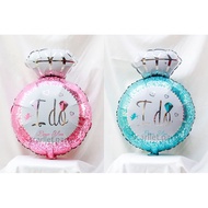 I DO ENGAGEMENT BALLOONS PINK BLUE RING BALLOONS FIANCE BRIDAL SHOWER WEDDING DECORATIONS