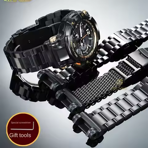 Stainless Steel Watch Strap For Casio G-SHOCK 5410 GPW-1000/GB/KH/RG-1A/1B/3A Modified Watchband gpw