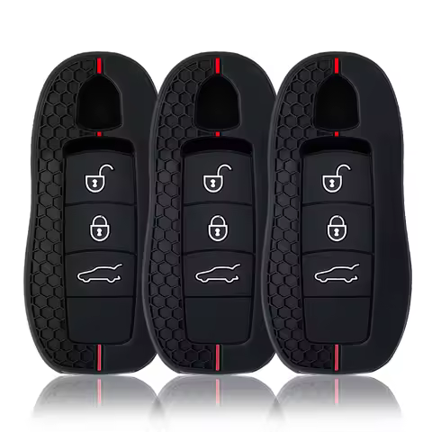 New Silicone Car Smart Remote Key Case Cover for Porsche Panamera Spyder Carrera Macan Boxster Cayma