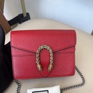 99新 Gucci古馳 酒神mini鉆扣鏈條包 尺寸17*10*