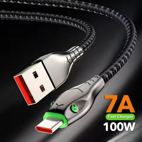100W Fast Charger Upgrade 7A USB Type A to C Cable Type C Durable Data Wire Type-C Fast Charger for 