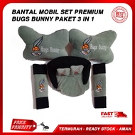 Bugs Bunny 3-in-1 Car Pillow Set Bugs Bunny Car Pillow/