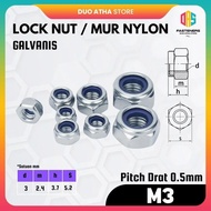 M3 Nylon Nut M3 Lock Nut/ M3 Galvanized WhiteNilon Key 6