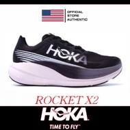 【100% authentic】Hoka Rocket X2 Black White running Shoes for Men Sneakers