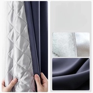 Thick Thermal Insulation Winter Warm Curtains for Living Room Bedroom Windproof Soundproof Sandwich 