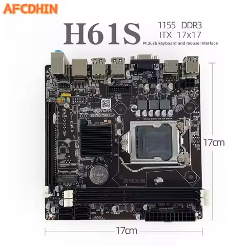 H61S 1155-pin DDR3 main board DNF Studio supports M.2 I3 i5 CPU H61 17x17