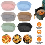 New Silicone Air Fryer Reusable Oven Basket Round/Square Parchment Replacement Accessories