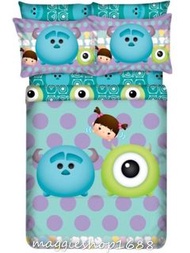 3尺限時優惠*全新正品迪士尼Disney Tsum Tsum怪獸大學1080針床品套裝被袋床單床笠枕袋四件套 🌟
