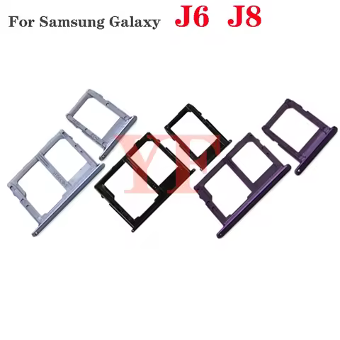For Samsung Galaxy J6 J600 J600F J8 J810 J810F 2018 Sim Card Slot Tray Holder Sim Card Reader Socket