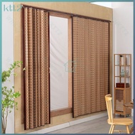 Bamboo curtain folding sliding door curtain aluminum partition curtain store door curtain living room kitchen sliding door