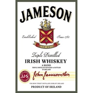 Jameson Irish Whiskey Vintage Metal Tin Sign Wall Plaque Poster Cafe Bar Pub Beer Wall Home Decor 12x8 Inches
