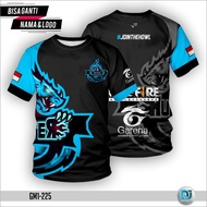 DJ Esports Baju Jersey Gaming FreeFire Gratis Ganti Nama dan Logo Full Printing dan Sublime