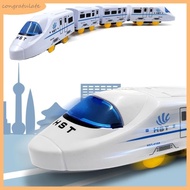 DE 1Set Plastic Train Low Noises Toy Electric  Train High-Speed Train Model