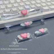 keycaps custom keycaps Unique Love Wings Transparent Space Keycap enter2.25u Mechanical Keyboard Cap